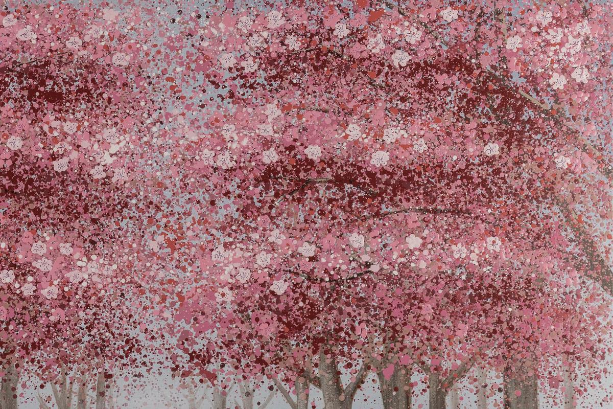 ÖLGEMÄLDE 120/80 cm - Pink, Holz/Textil (120/80cm) - KUNSTLOFT