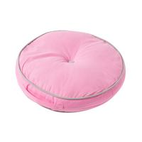 BODENKISSEN rund, rosa-grau, Ø 43/7 cm - Rosa, Textil (43/43/7cm) - Homescapes