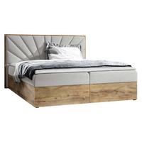 BOXBETT Wood 7 - H3 - Hellgrau, Holz/Textil (180/200cm) - MIRJAN24