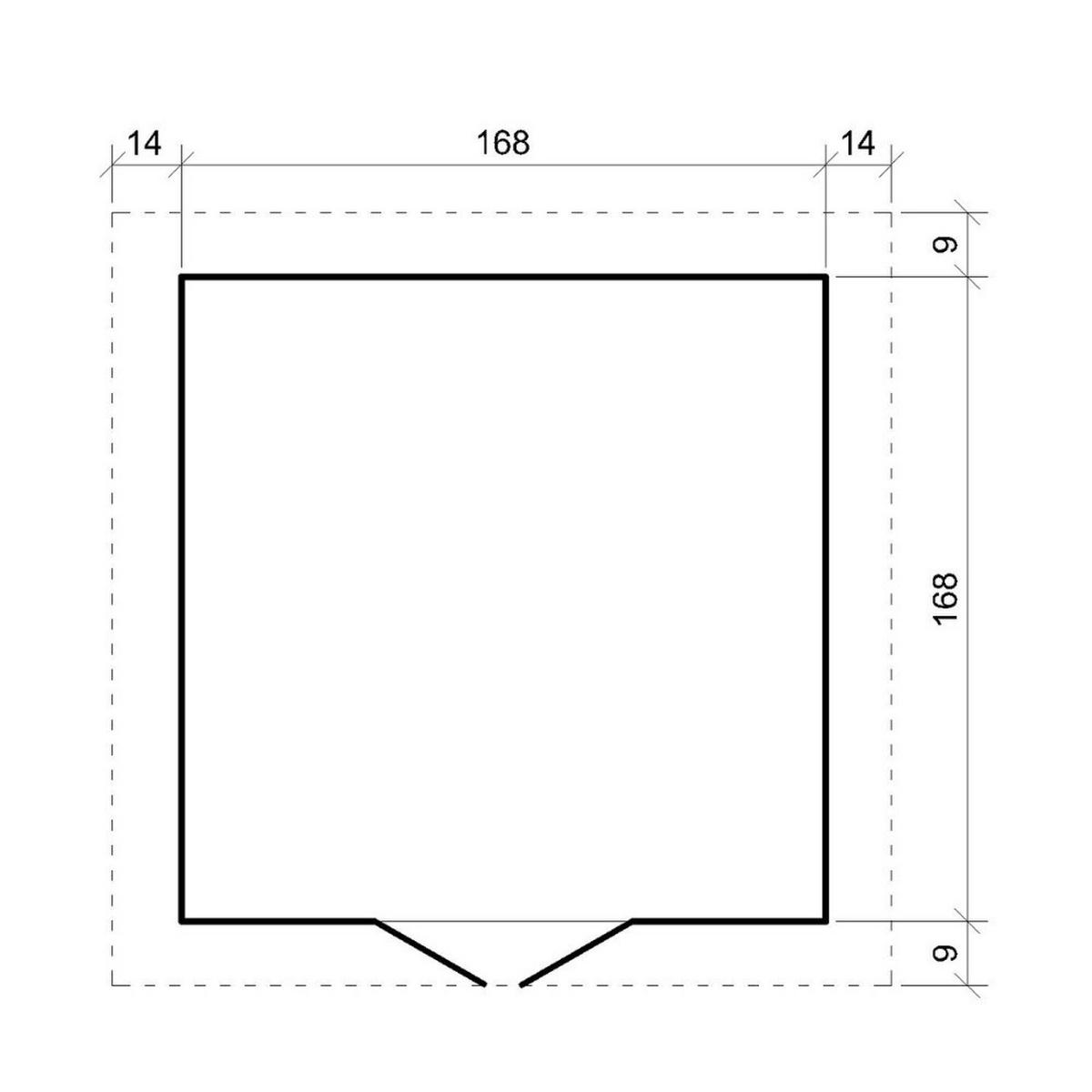 HOLZ-GARTENHAUS 2,82 m² TIMBELA M320F1 - Naturfarben, Holz (196/218/186cm) - Timbela