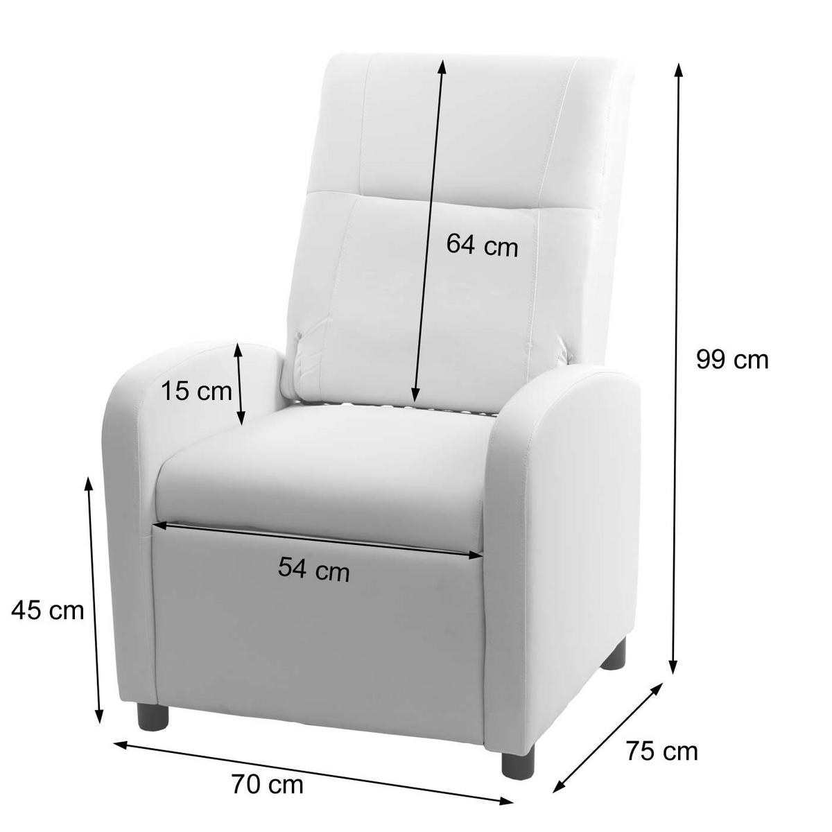 RELAXSESSEL Weiß - Weiß, Textil (70/99/75cm) - MCW