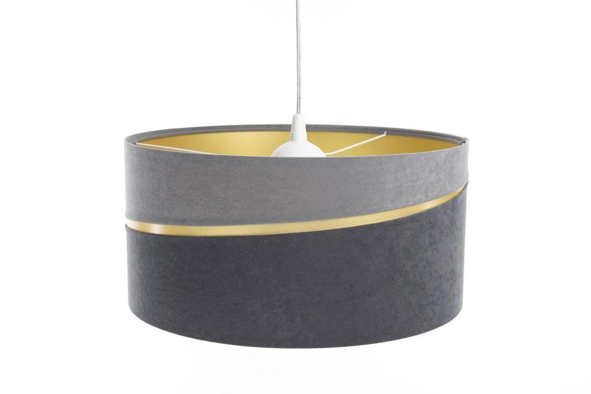HÄNGELEUCHTE Grau 40/20 cm - Goldfarben/Grau, Kunststoff (40/0.4/20cm) - ONZENO