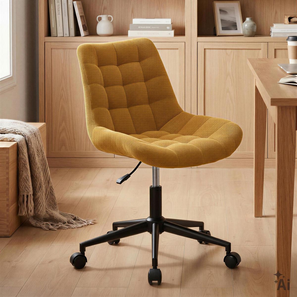 DREHSTUHL VASILO gelb - Gelb, Textil (54/80/61cm) - IDIMEX