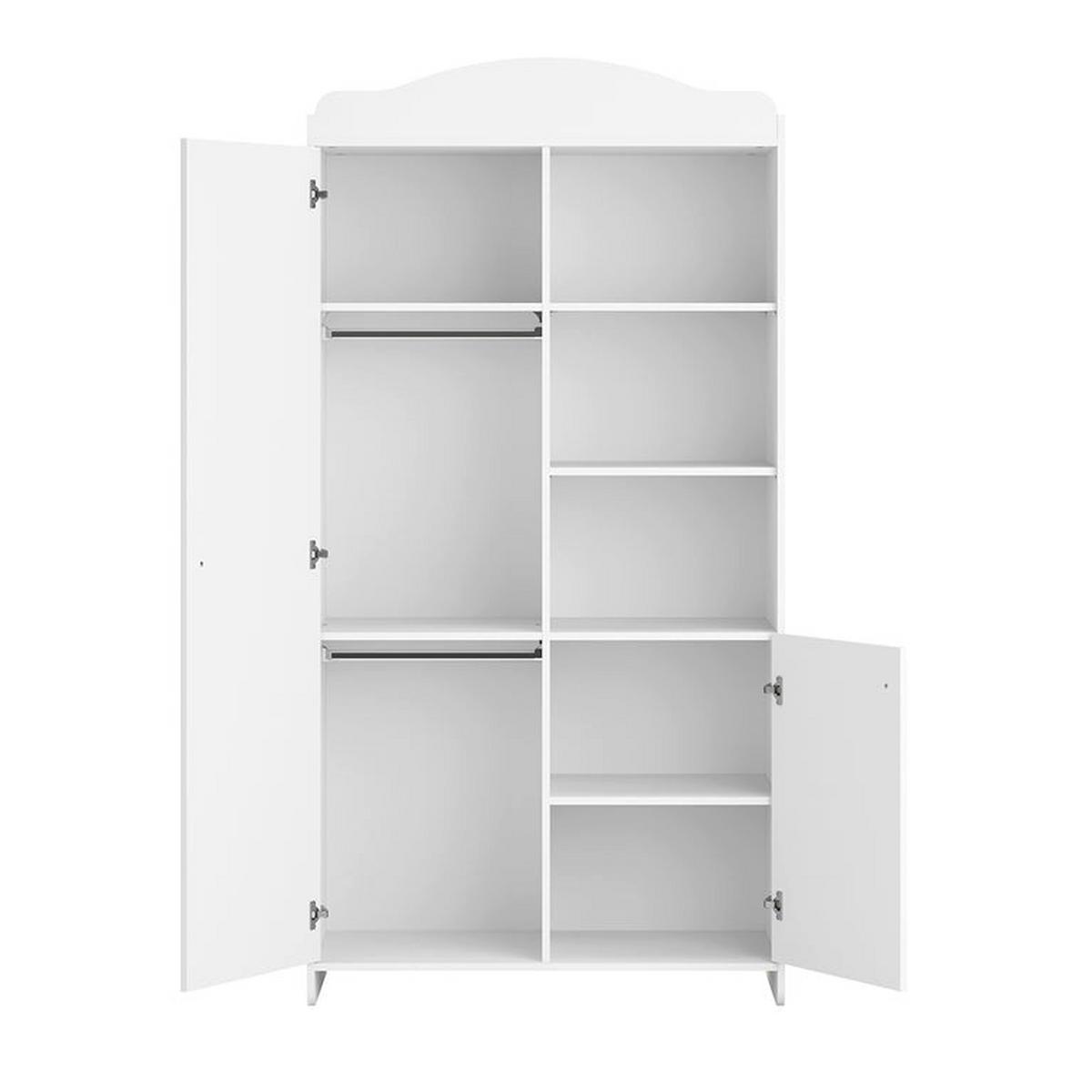 SCHRANK 2 Türen Megeve Weiß - Weiß, Holzwerkstoff (100/199/50.1cm) - Petits-meubles