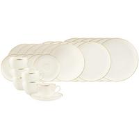 KOMBISERVICE Savona Goldlinie creme-gold 30-tlg. - Goldfarben/Creme, Keramik (24/18.1/43cm) - Seltmann Weiden