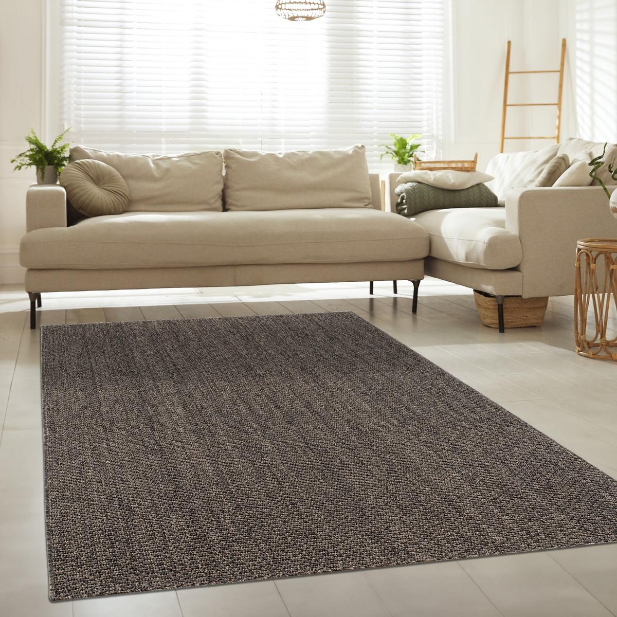 KURZFLORTEPPICH, einfarbig, aus Polypropylen, Anthrazit, 160 x 220 cm - Anthrazit, Textil (220/160cm) - KADIMA DESIGN