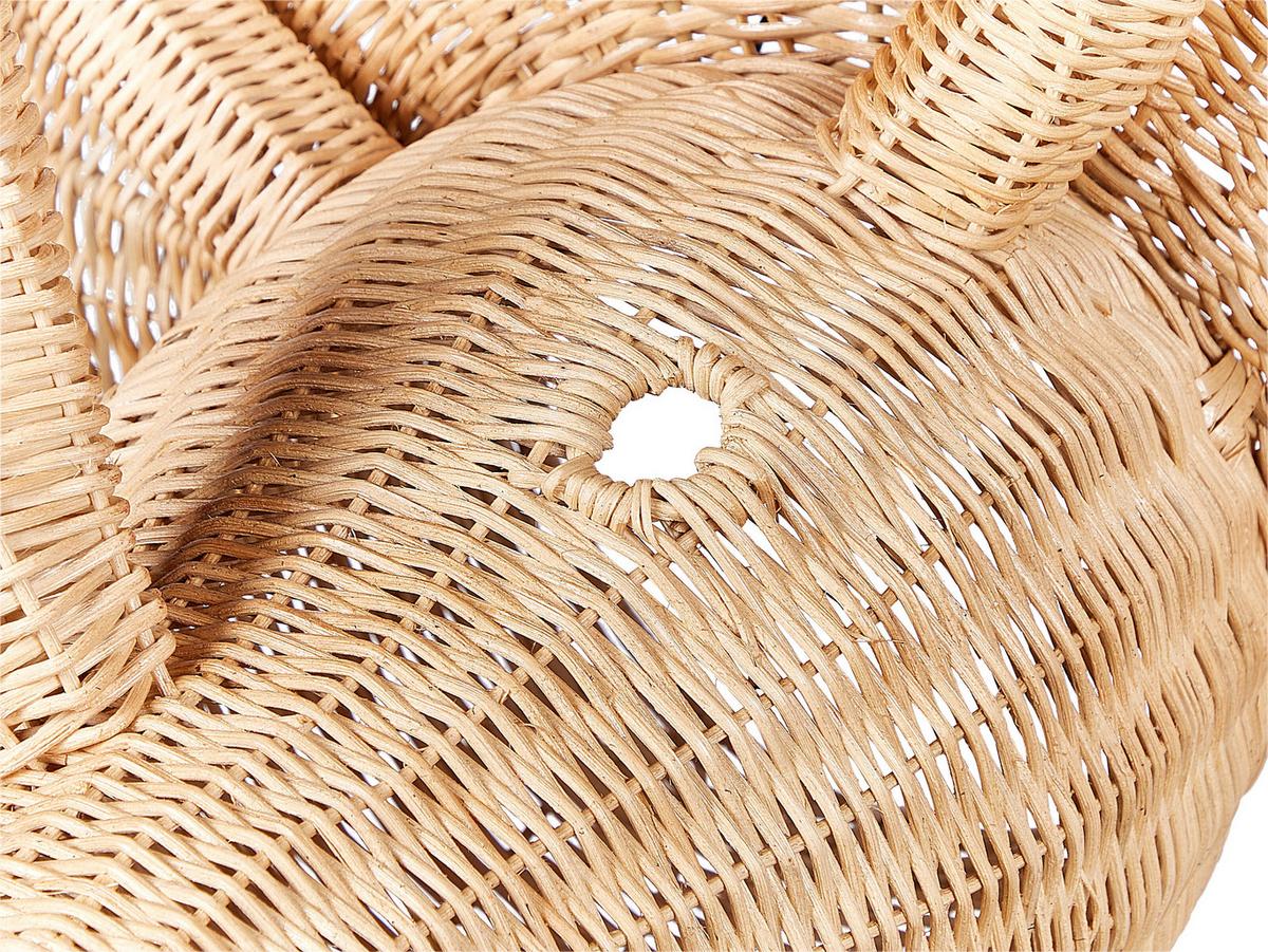 WANDDEKORATION Rattan heller holzfarbton Bioko - Hellbraun, Naturmaterialien (63/44/40cm) - Beliani