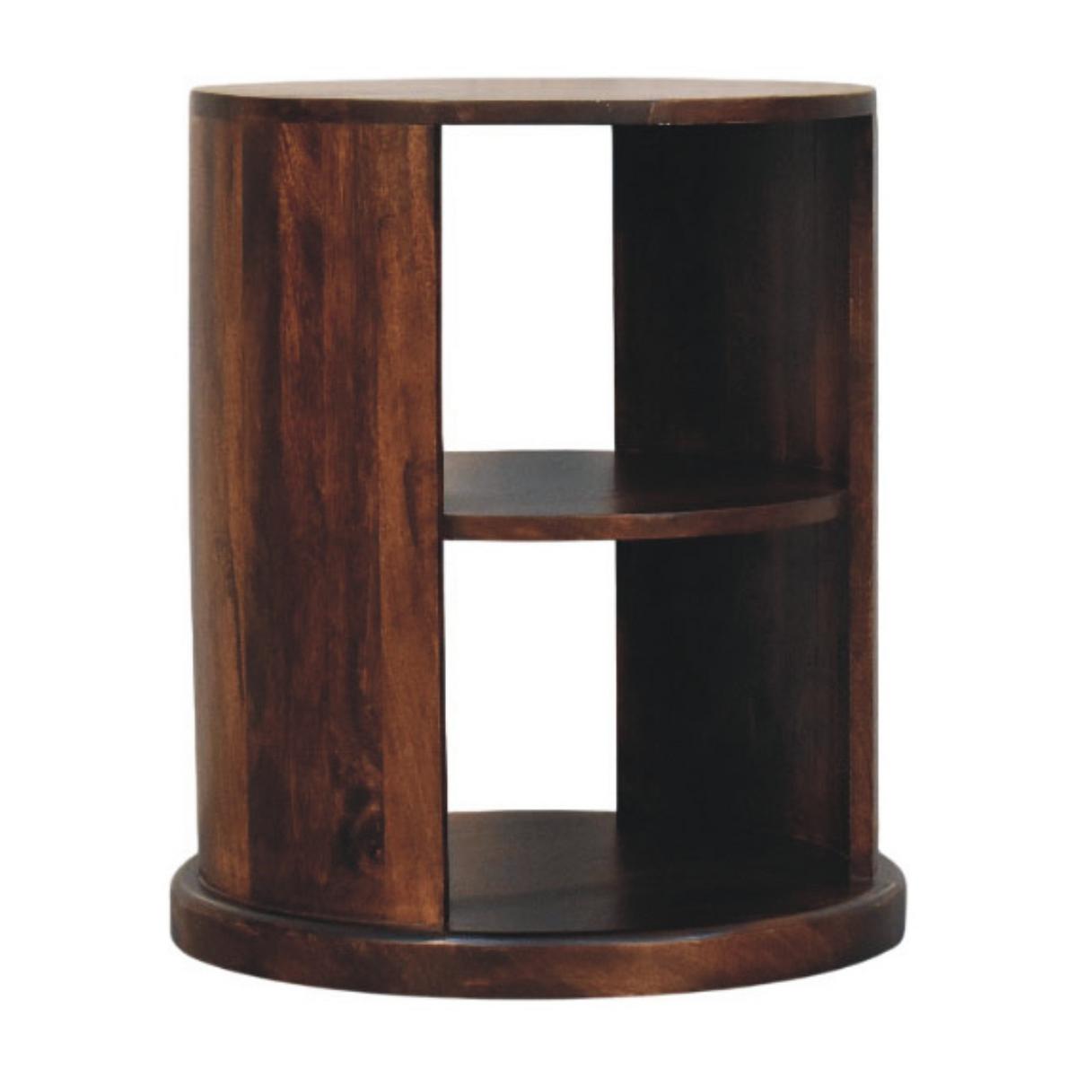 BEISTELLTISCH mit California-Walnuss-Finish, 2 offene Ablagen, dunkelbraun - Dunkelbraun, Holz (45/45/56cm) - Artisan Furniture
