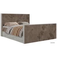 BOXBETT NORDIC DUO 160/200 - Braun Cord - Topper Visco - H4 - Schwarz/Braun, Kunststoff/Textil (160/200cm) - MKS