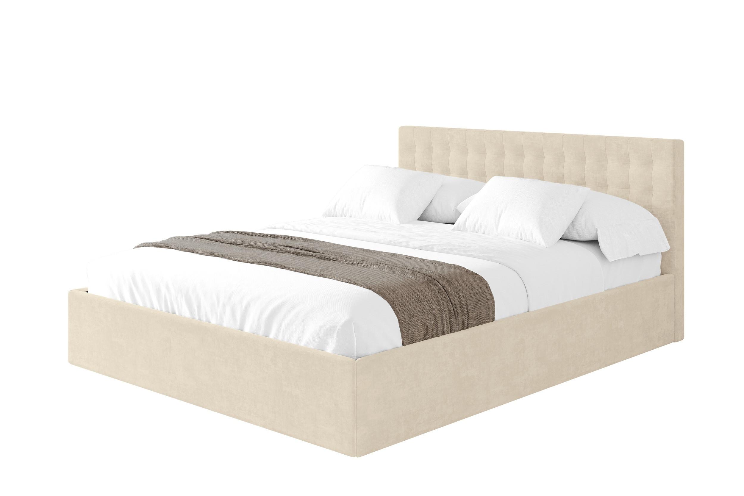 POLSTERBETT mit Bettkasten und Lattenrost, Bett mit Matratze H3/H4 - PARI 180x200 Beige - Beige, Holzwerkstoff/Textil (180/200cm) - ALTDECOR