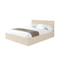 POLSTERBETT mit Bettkasten und Lattenrost, Boxbett ohne Matratze - PARI 180x200 Beige - Beige, Holzwerkstoff/Textil (180/200cm) - ALTDECOR