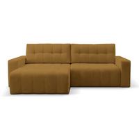 ECKSOFA Maillo Senfgelb Cord - Gelb/Schwarz, Kunststoff/Textil (245/143cm) - Selsey