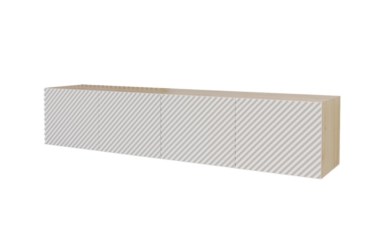 LOWBOARD ZENO-W 2x100x40x40 cm - Artisan / Weiß - Weiß, Holzwerkstoff (200/40/40cm) - ALTDECOR