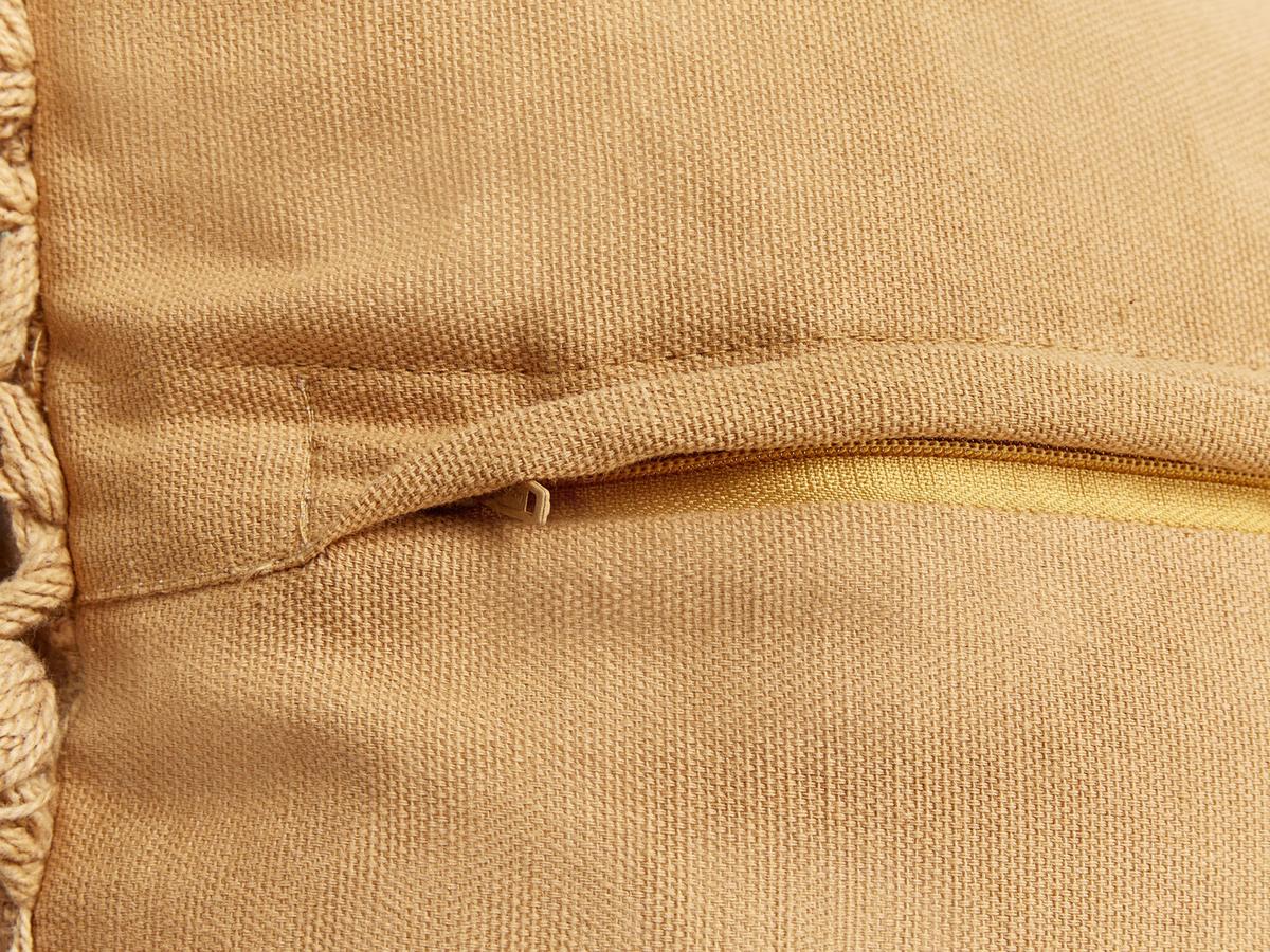 DEKOKISSEN 2er-Set Sandbeige 45/45 cm Olearia - Sandfarben, Naturmaterialien (45/45cm) - Beliani