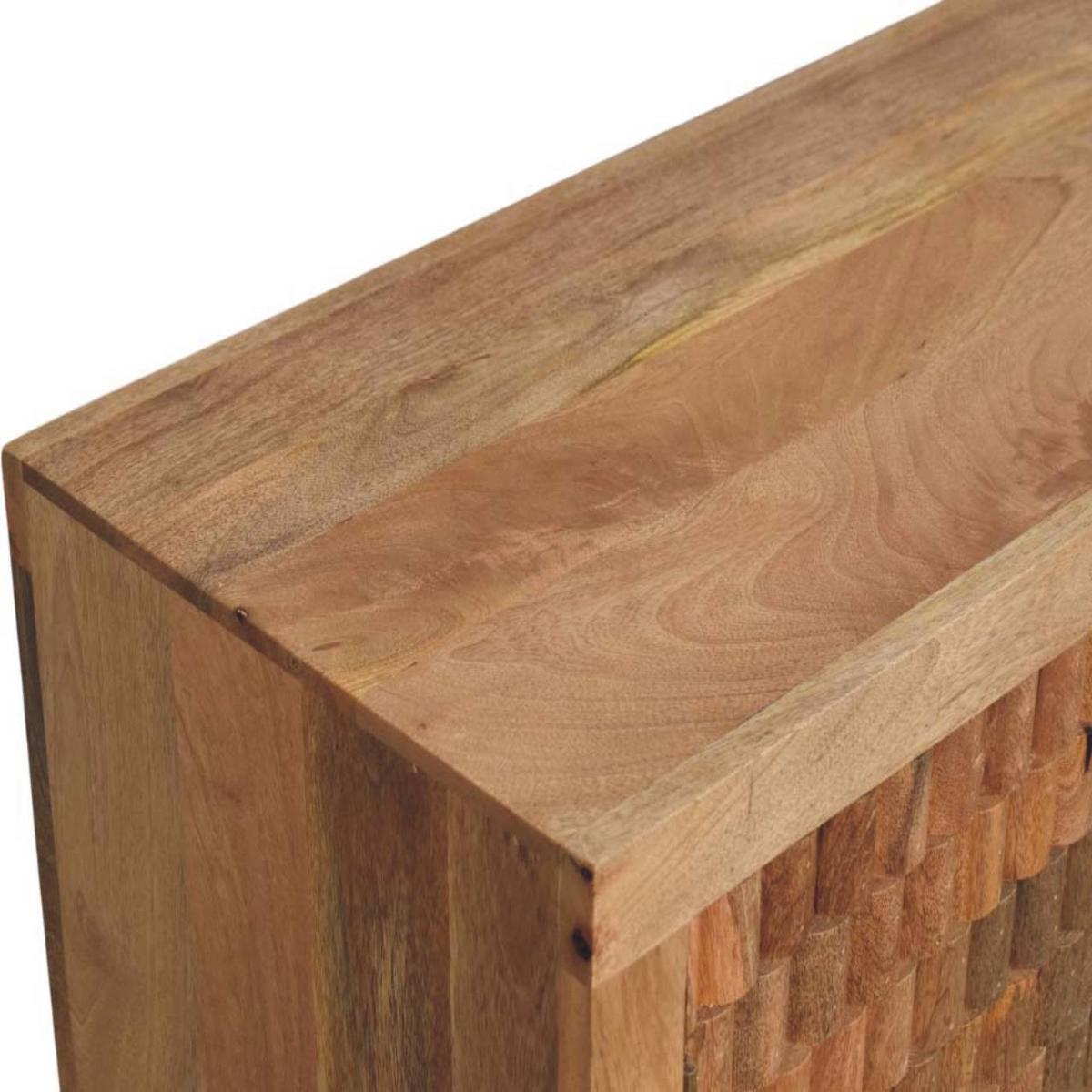 SCHRANK Marbella, 2 Türen und 2 Regale, Hellbraun - Beige/Messingfarben, Holz/Metall (85/86/35cm) - Artisan Furniture