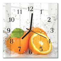 WANDUHR aus Glas 30x30 cm - Orangen - Orange, Glas (30/30/0.4cm) - TULUP