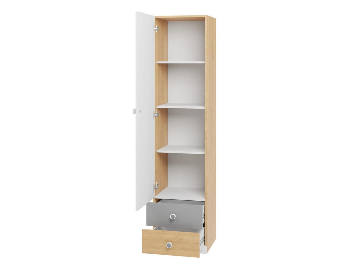 KLEIDERSCHRANK Pixel PX4 - Eichefarben/Weiß, Holzwerkstoff (45/190/40cm) - MIRJAN24