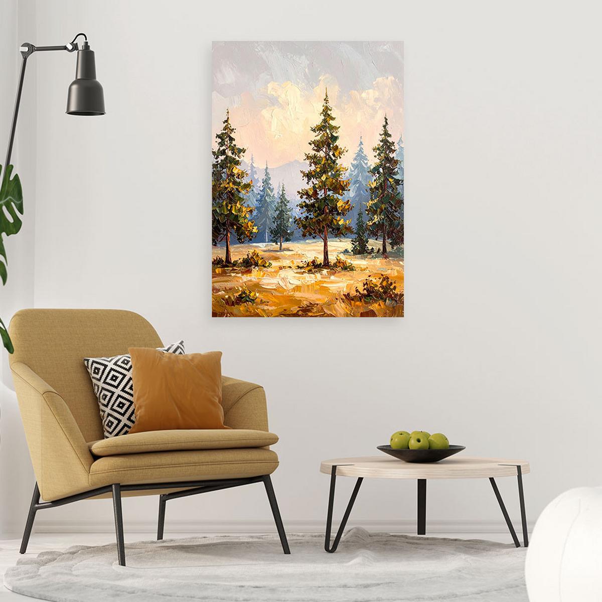 LEINWANDBILD Landschaften 60x90cm - Grün, Textil (60/90cm) - Feeby