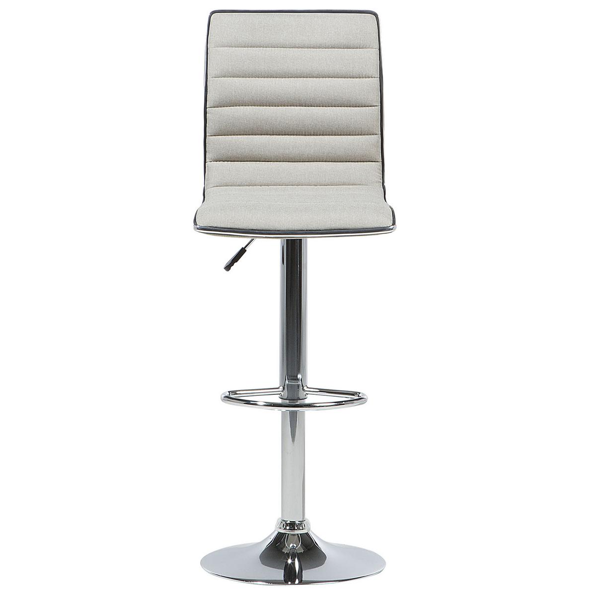 BARHOCKER 2er-Set Polsterbezug Beige Lucerne - Beige, Textil/Metall (40/116/39cm) - Beliani
