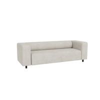 3-SITZER-SOFA Tove Beige Cord - Beige/Schwarz, Holz/Kunststoff (135/65/80cm) - S-Style Möbel