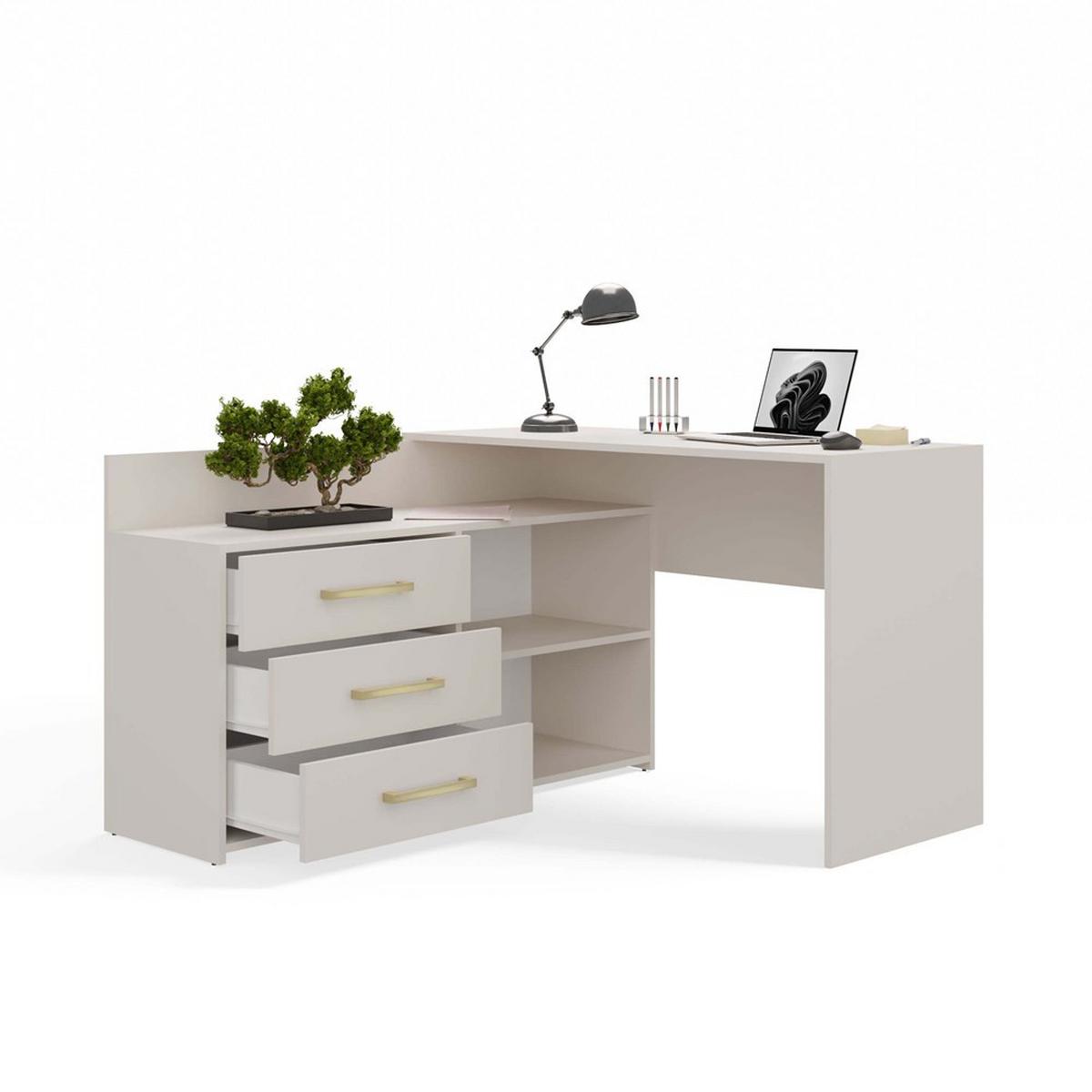 SCHREIBTISCH Kaschmir Beige 120/76/50 - Kaschmir, Holzwerkstoff (90/50/76cm) - RAUMHIRSCH FURNITURE