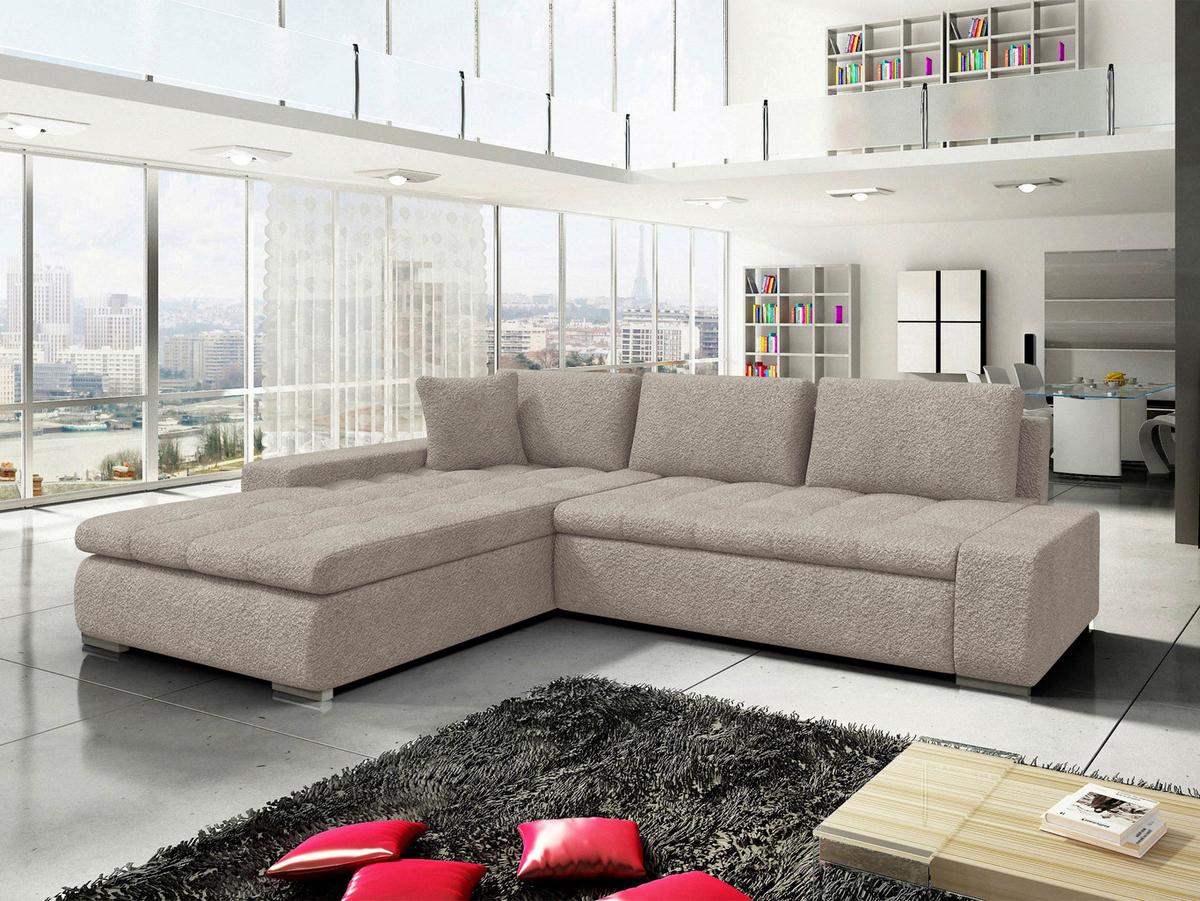 ECKSOFA Orkan - Hellbraun, Holz/Textil (302/213cm) - MIRJAN24