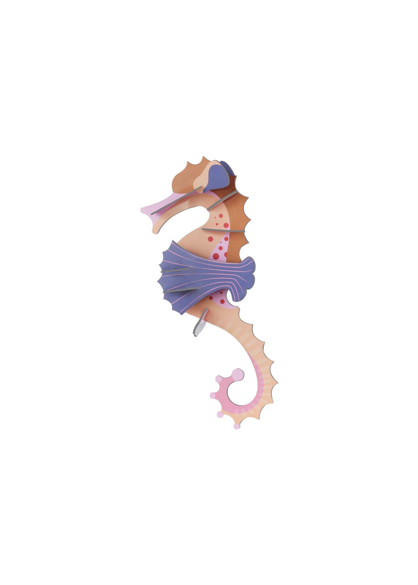 WANDDEKO Seepferdchen 3.5/18.5 cm - Multicolor, Wellpappe (3.5/18.5/8cm) - Studio Roof