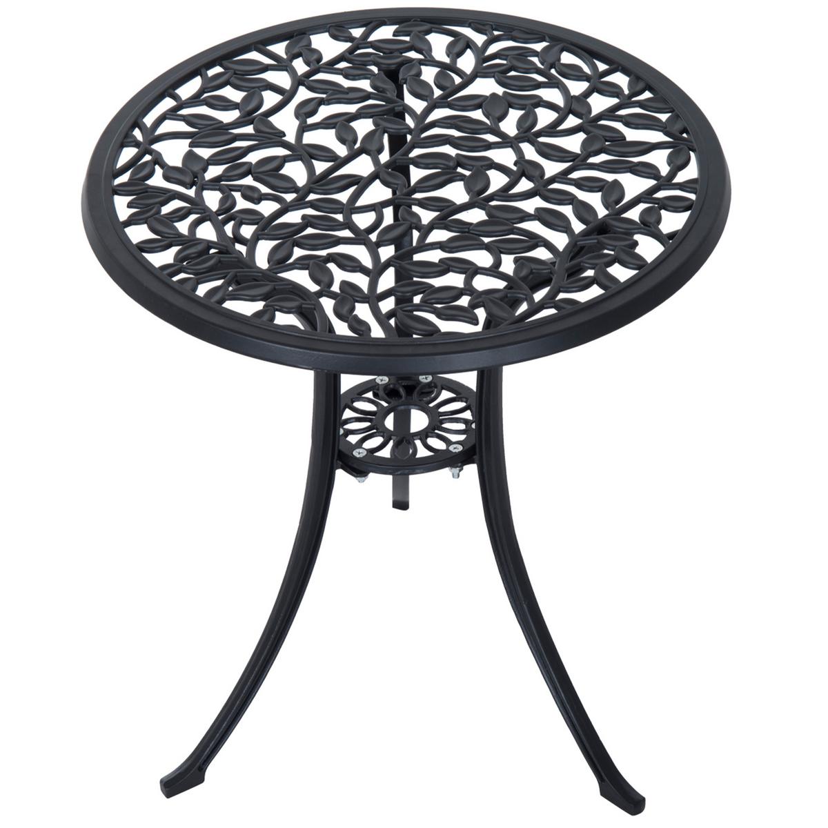 BISTROSET, Aluminiumguss, Schwarz - Schwarz, Metall - Outsunny