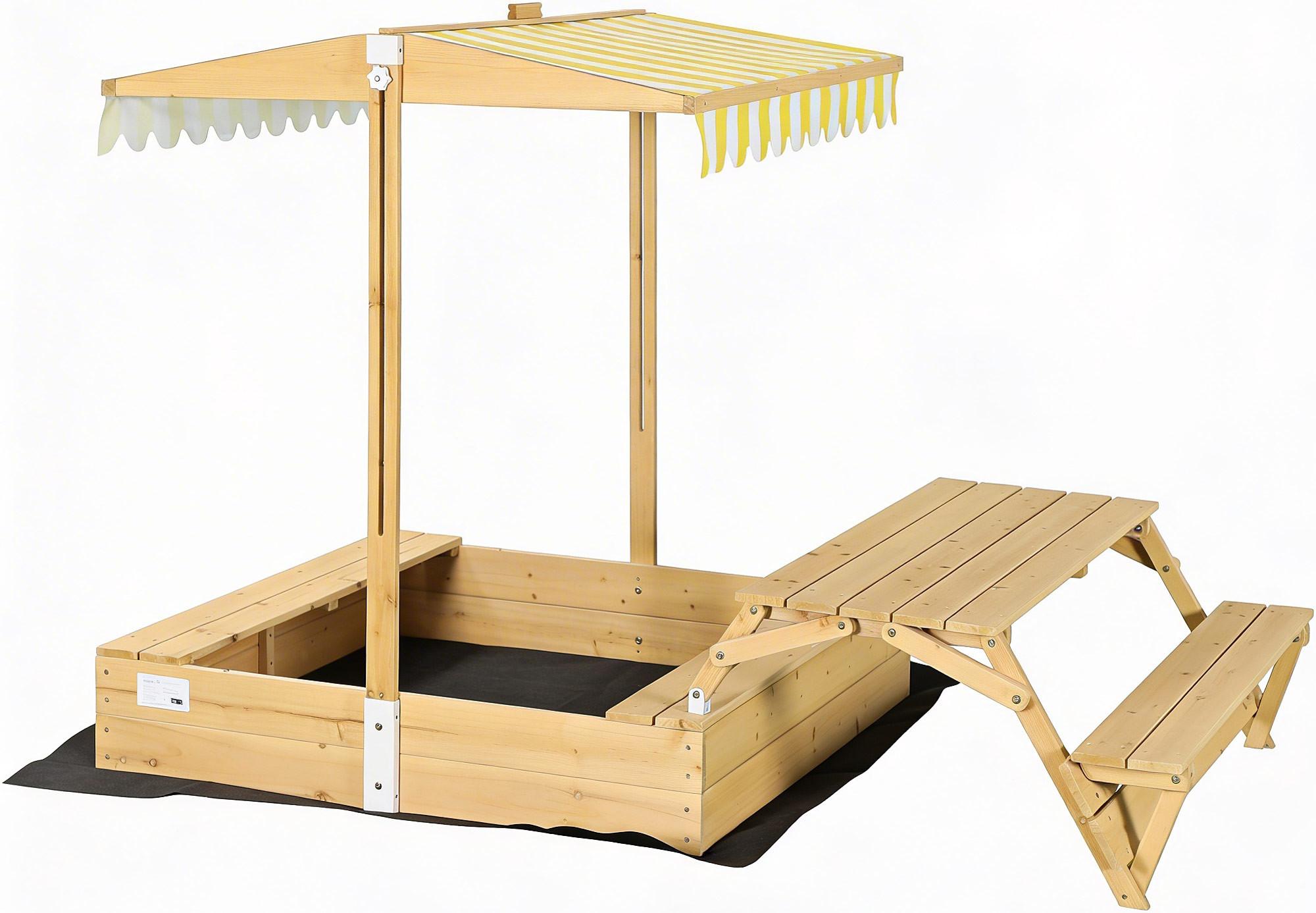 SANDKASTEN Sunplaya5 - Gelb, Holz (110/185/113cm) - needs&wants
