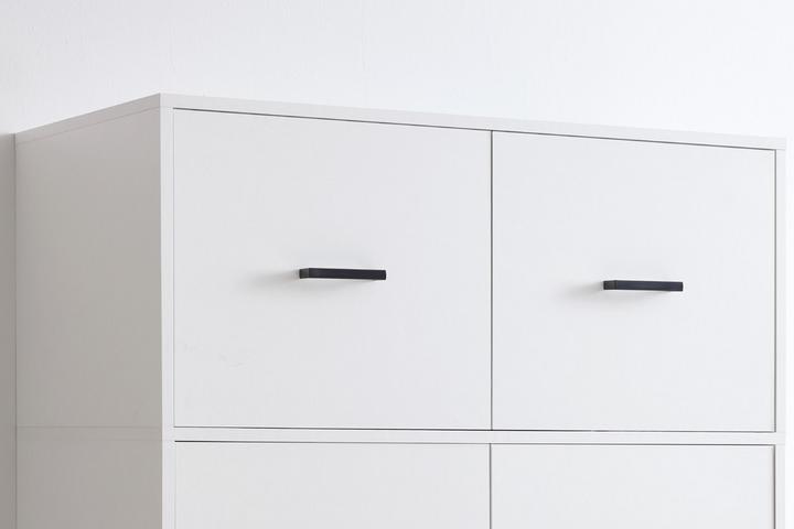 Aufsatzschrank Weiß Holzwerkstoff 2 Drehtüren