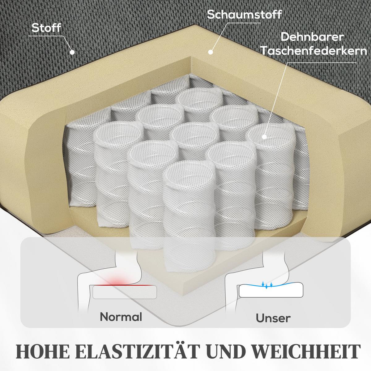 FERNSEHSESSEL mit Aufstehhilfe, Relaxsessel mit Liege-, Massagefunktion, Grau - Grau, Textil (104/100/93cm) - HOMCOM