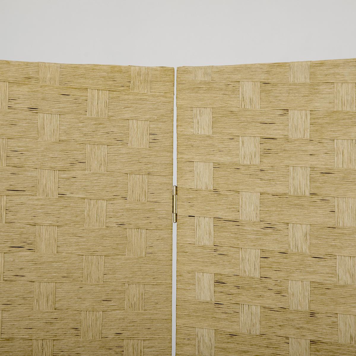 PARAVENT 4 TLG. 160 x 170 cm aus Wellenfaser für Wohnzimmer Braun - Braun, Papier (1.5/169.5/159.5cm) - HOMCOM