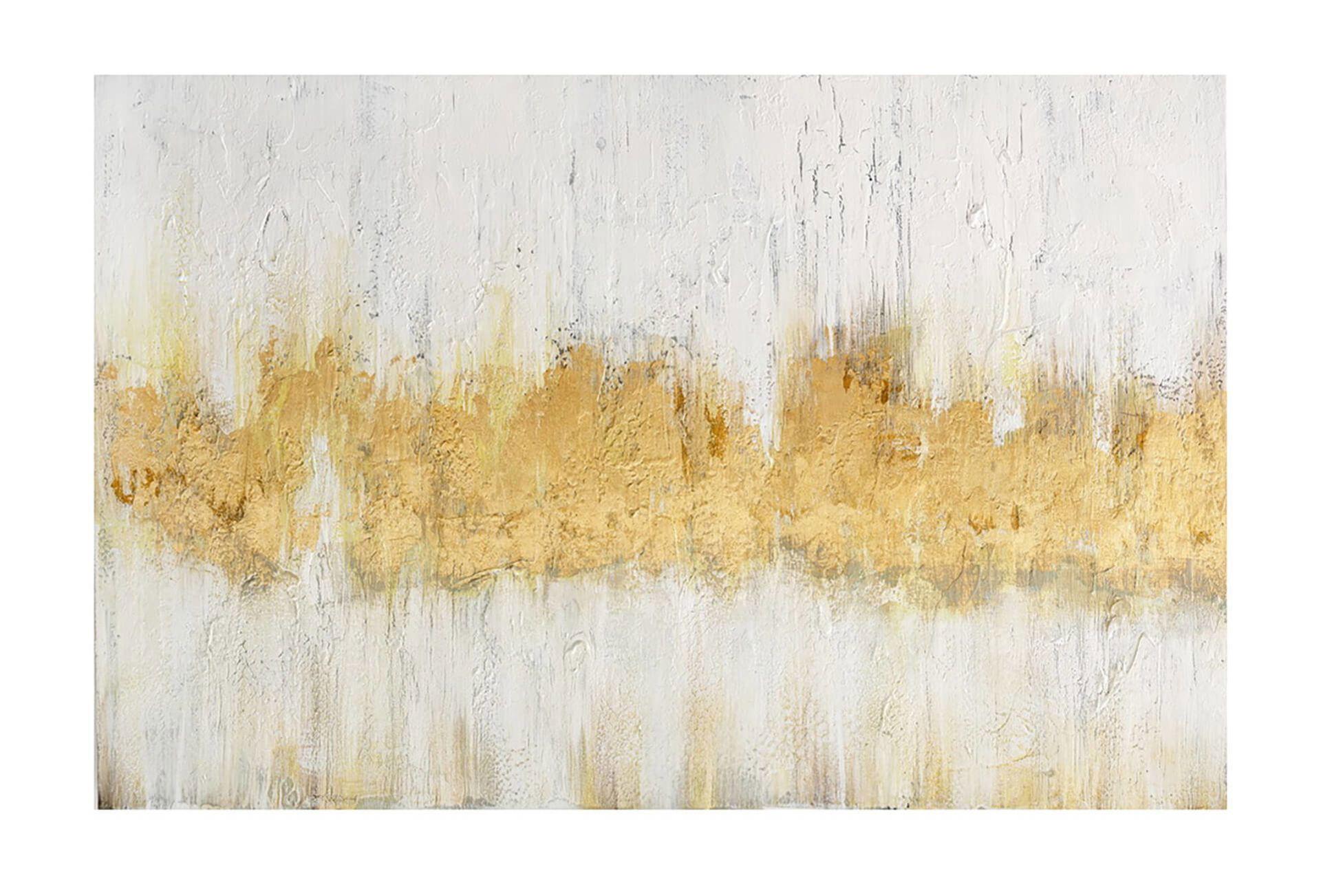 ACRYLBILD HANDGEMALT 90/60 cm - Weiß, Holz/Textil (90/60cm) - KUNSTLOFT