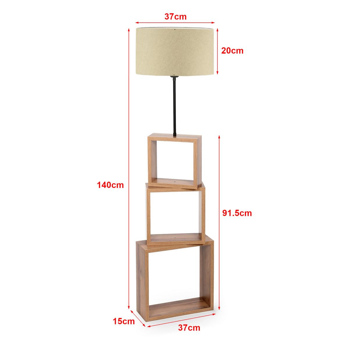STEHLEUCHTE Mansfield - Creme, Metall (37/37/140cm) - lux.pro