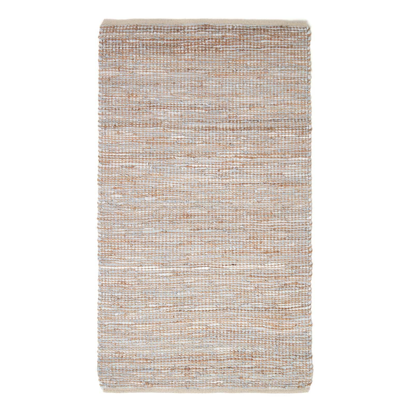 HANDWEBTEPPICH Madras, Leder & Hanf 120/180 cm - Naturfarben, Leder (120/180cm) - Homescapes
