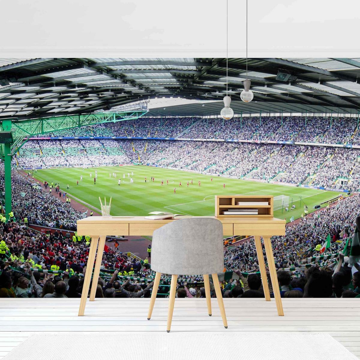 FOTOTAPETE Fußballstadion 288/190 cm - Multicolor, Papier (288/190cm) - Bilderwelten