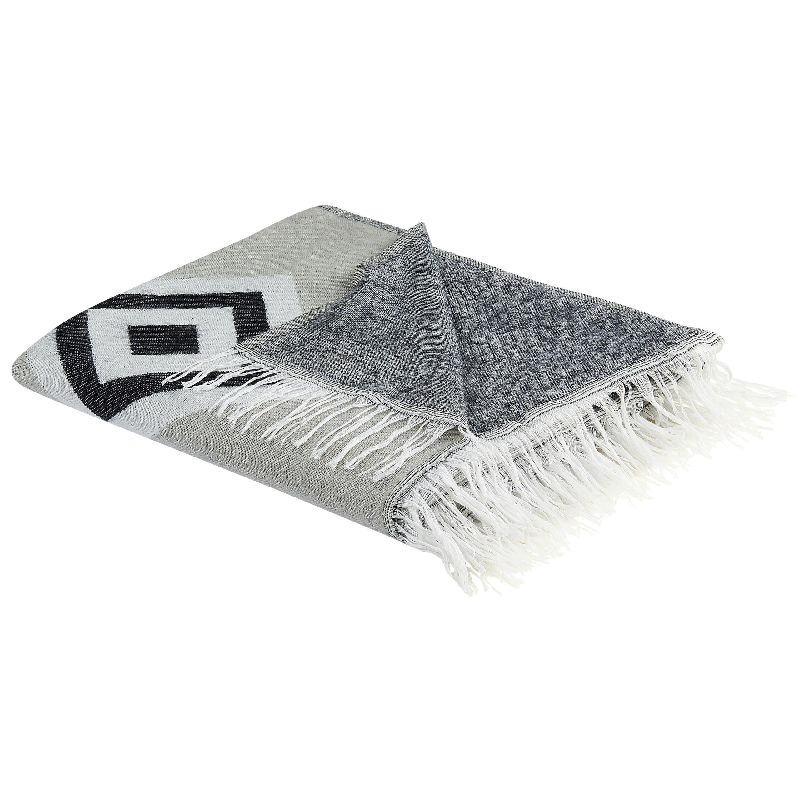 DECKE Grau Kattike 130/170 cm - Grau, Textil (130/170cm) - Beliani