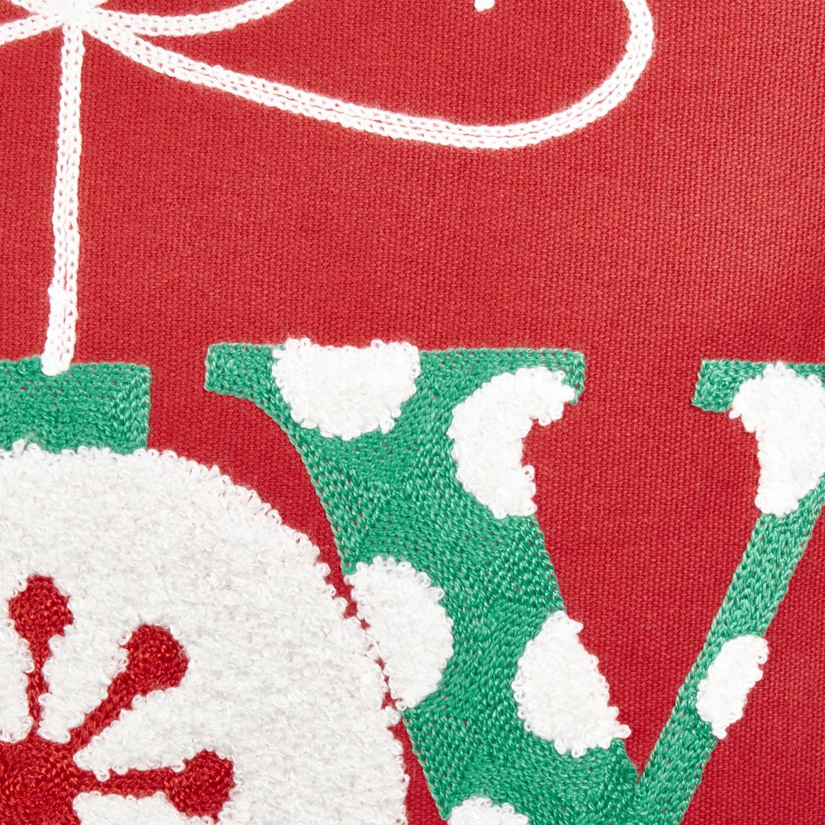 DEKOKISSEN 2er-Set Rot 45/45 cm Gingerbread - Rot, Textil (45/45cm) - Beliani