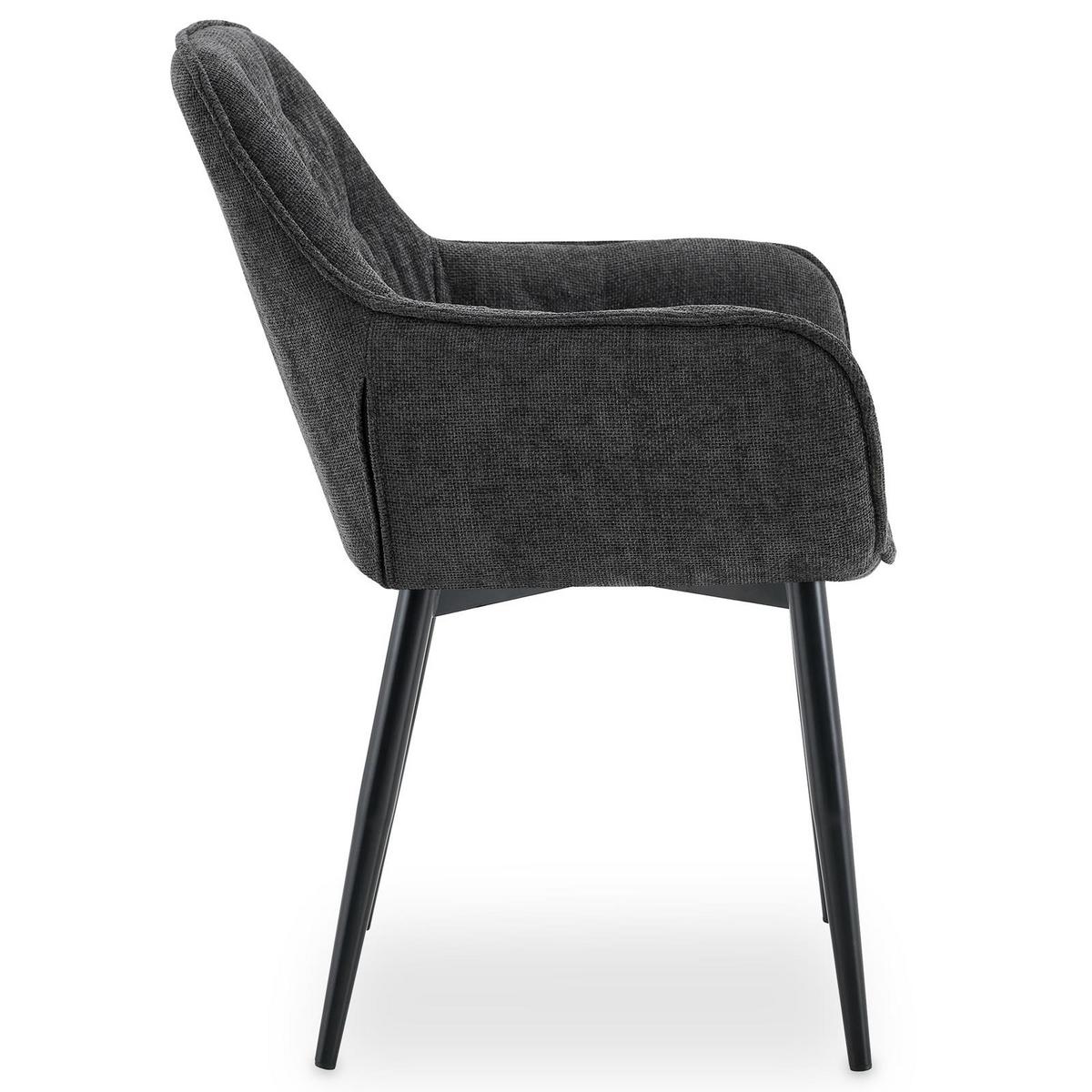 ESSZIMMERSTÜHLE ARDEN 2er-Set grau - Grau, Textil (47/81/60cm) - IDIMEX