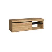 LOWBOARD, Eiche, Schwarz, 120/40/41cm - Eichefarben/Schwarz, Holzwerkstoff (120/41/40cm) - Skraut Home