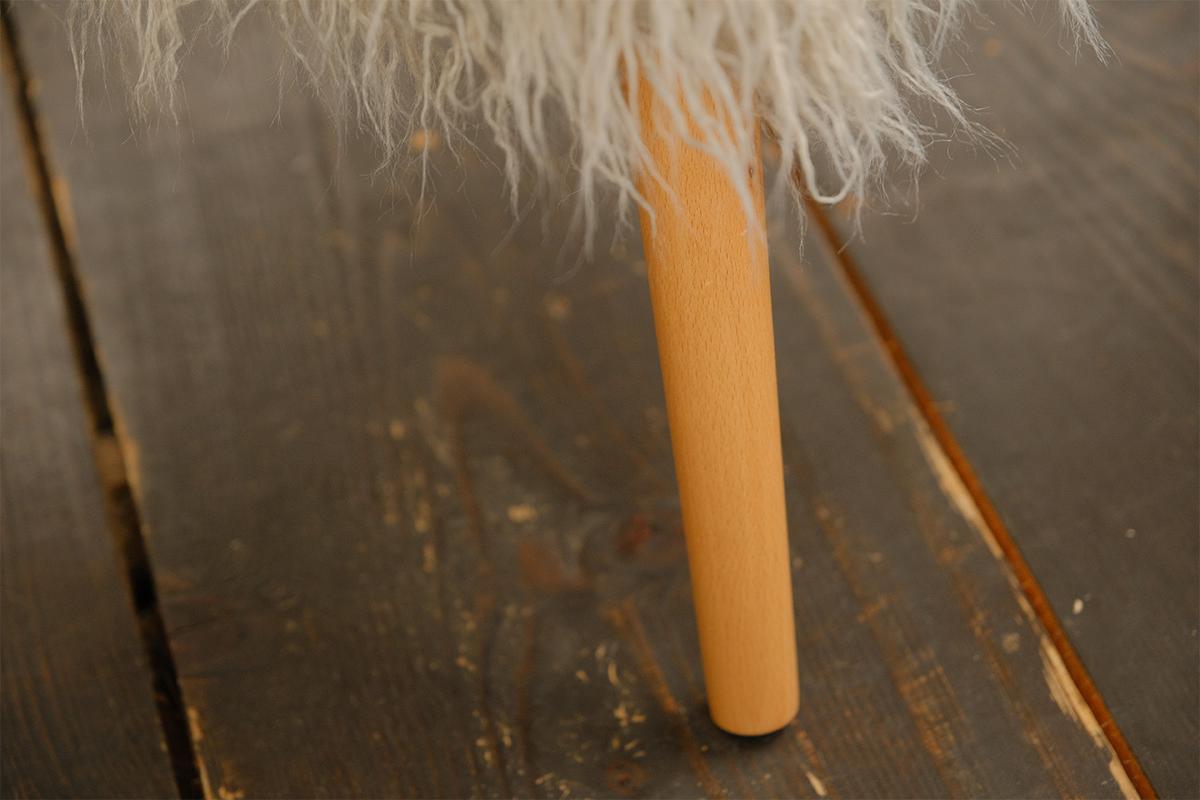 FELLHOCKER FYNN Grau - Grau, Fell (42/45/42cm) - KAWOLA