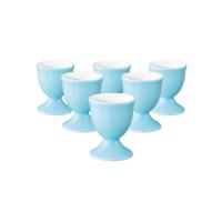 EIERBECHER Liberty Pure Colors Lagoon Blue ø 4,9 cm 6er Set - Blau, Keramik (4.9/6.4/4.9cm) - Seltmann Weiden