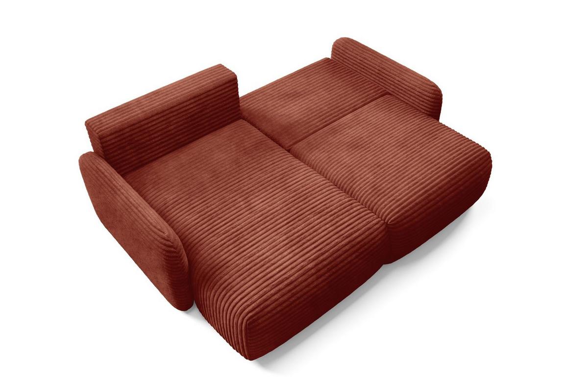 ECKSOFA Simone Mit Schlaffunktion - Rotbraun, Holzwerkstoff/Textil (240/165cm) - Fun Möbel
