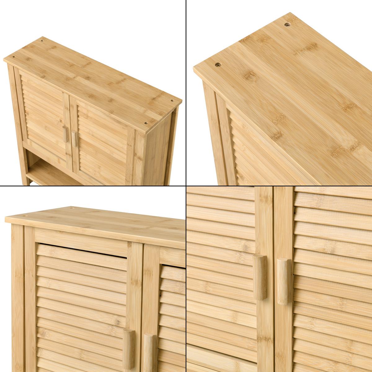 HÄNGESCHRANK Tyresö - Naturfarben, Holz (62/66/20cm) - [en.casa]
