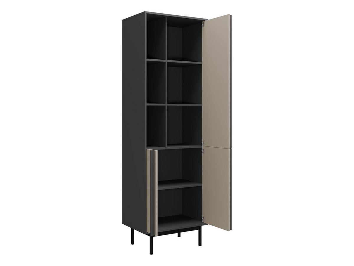 STANDREGAL Alsy 3D AL03 - Anthrazit/Grün, Holzwerkstoff/Kunststoff (63/195/43cm) - MIRJAN24