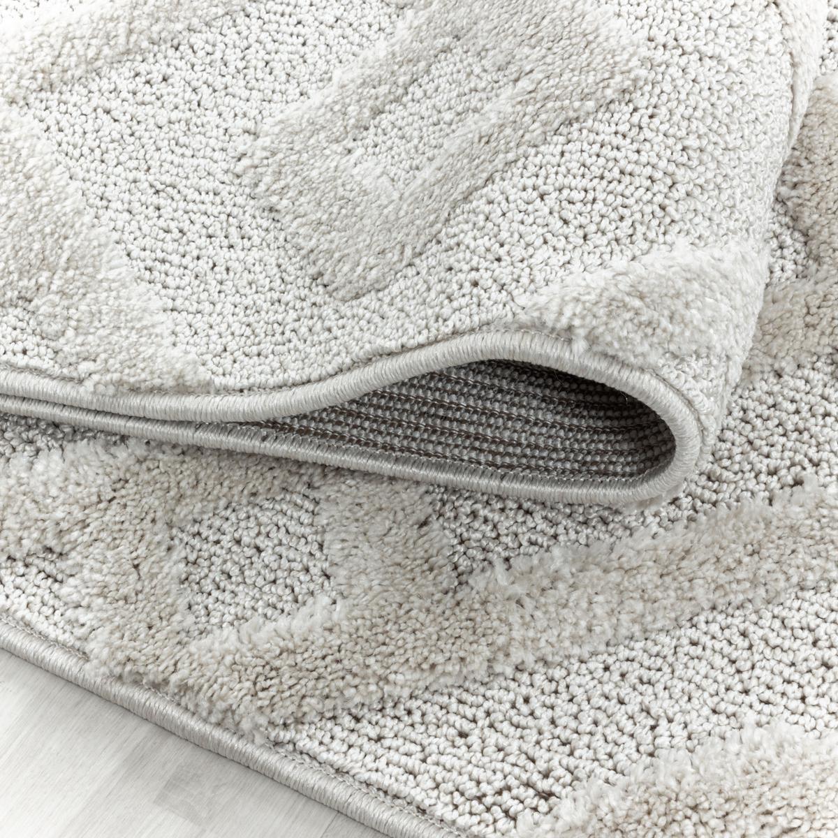 TEPPICH Hochflor EISACK in Creme, geometrisch, 240 x 340 cm - Beige, Textil (340/240cm) - KADIMA DESIGN