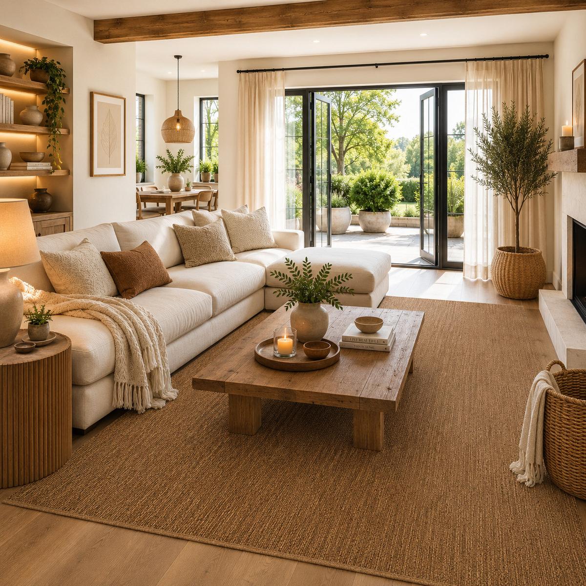IN- & OUTDOOR FLACHGEWEBE TEPPICH PORTO MELIERT - Naturfarben, Textil (80/200cm) - Snapstyle