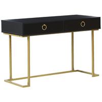 KONSOLENTISCH schwarz/gold 2 Schubladen Westport - Goldfarben/Schwarz, Metall (50/115/77cm) - Beliani