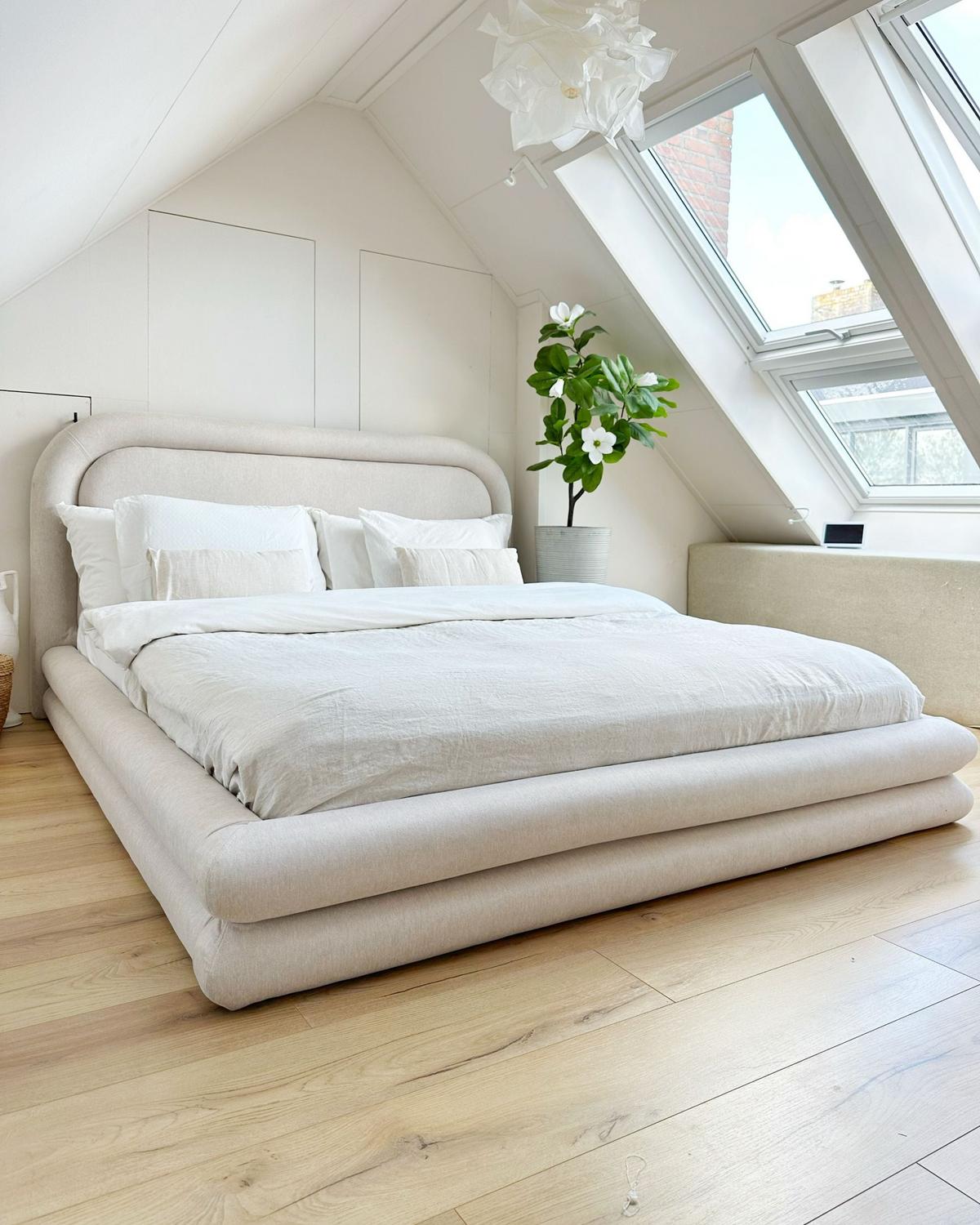 WASSERBETT 160x200 cm Beige Lavardens - Beige, Textil (160/200cm) - Beliani