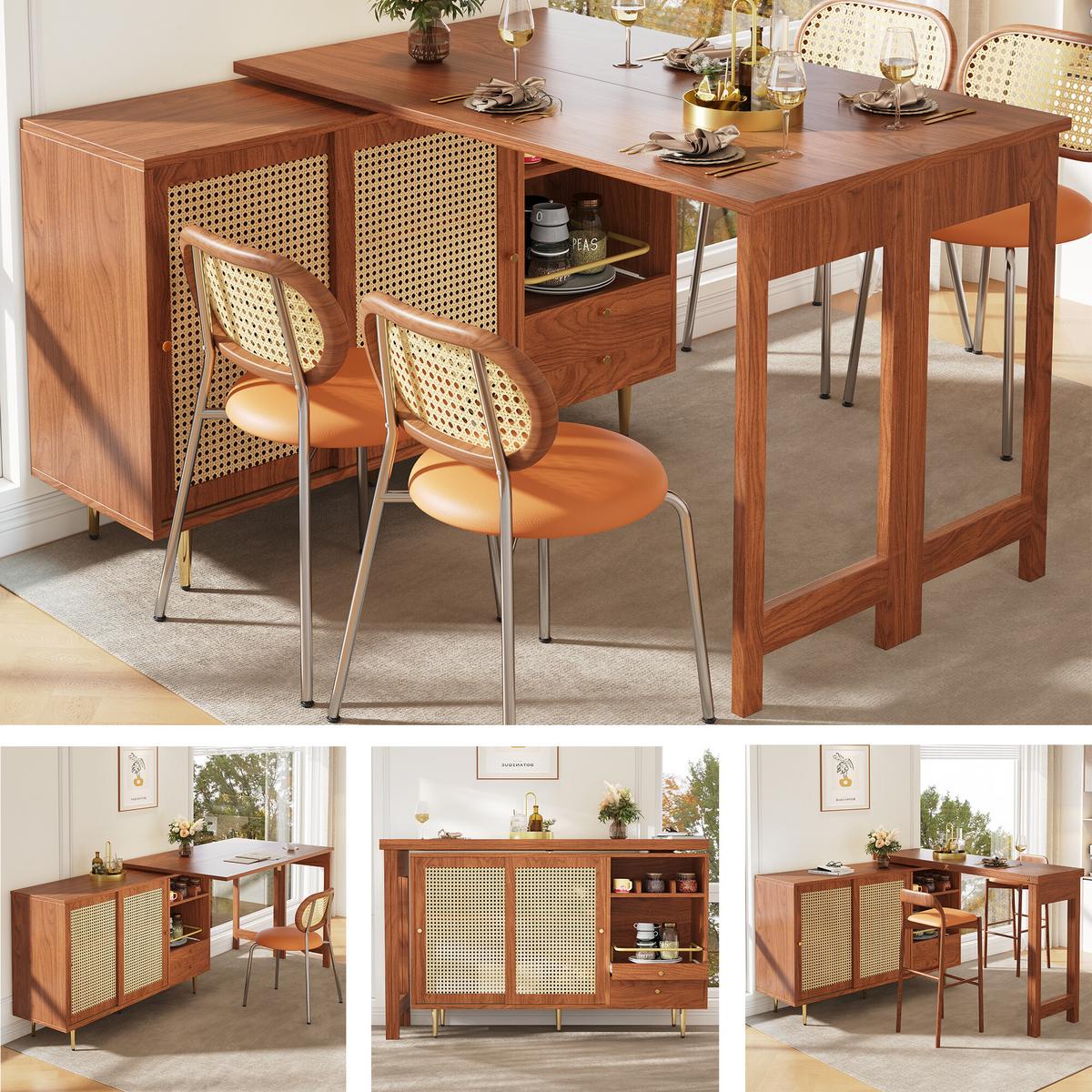BARTISCH Braun 107/40/71,4 cm - Braun, Holzwerkstoff (187/40/76cm) - Urban Meuble